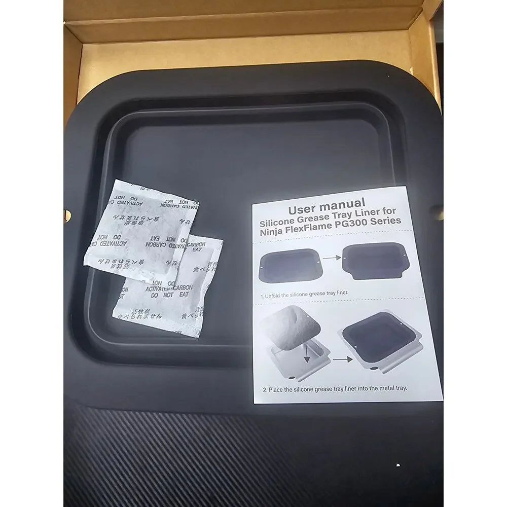 Silicone Grease Tray Liner Ninja FlexFlame Grill PG300 Series, Reusable Foldable